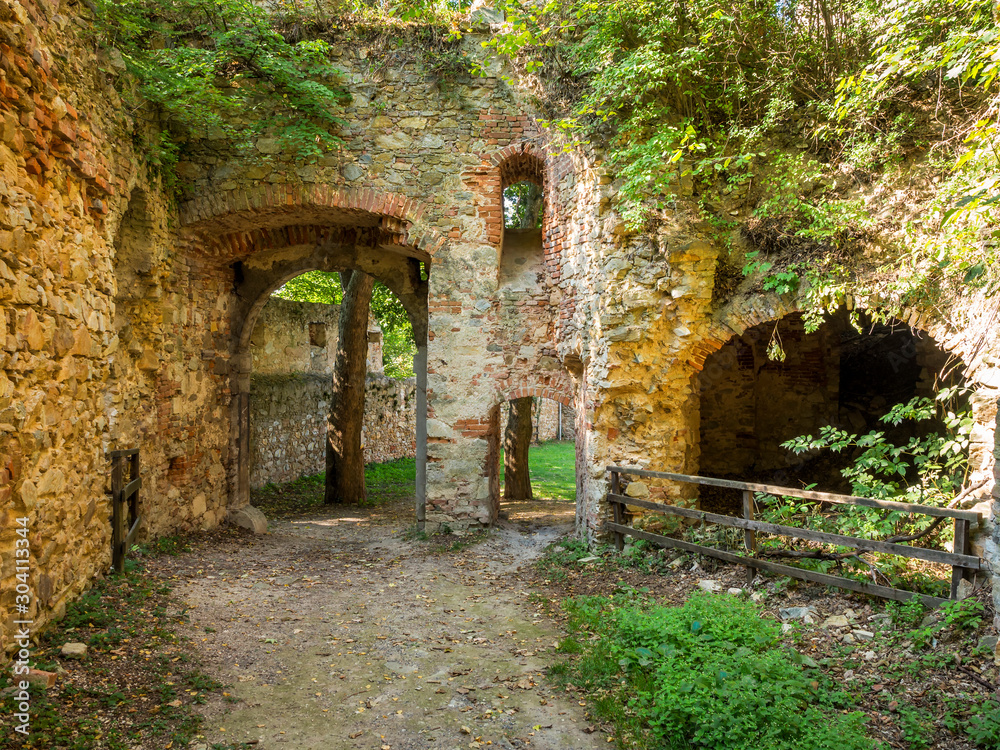 Ruin of castel Landsee in Burgenland Austria