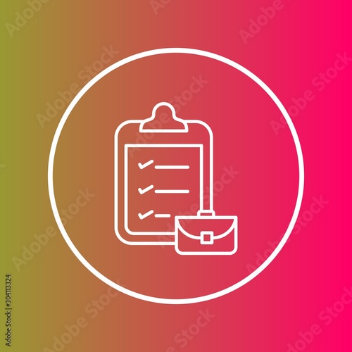  packing list Icon Isolated On Abstract Background