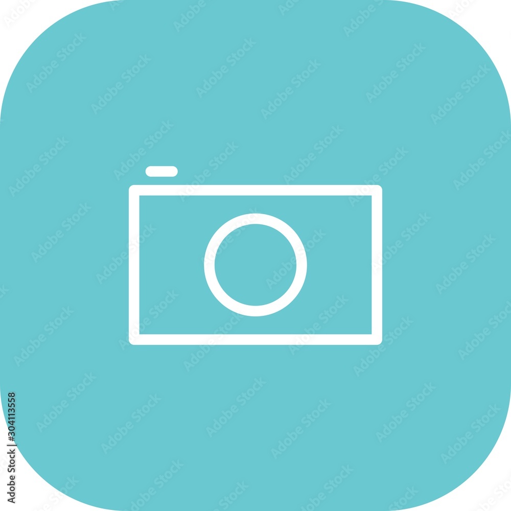 Round Corner Camera Icon With White Background Round Corner Camera Icon With White Background