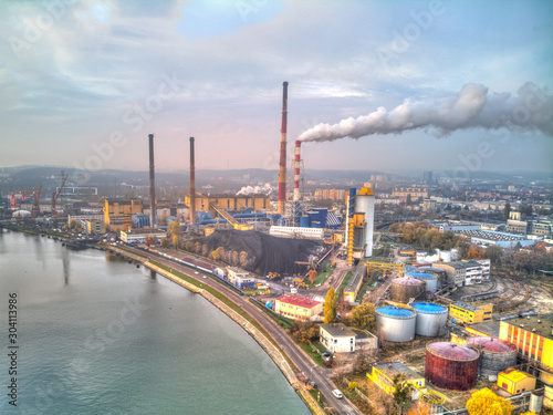 gdansk power plant wybrzeze from above