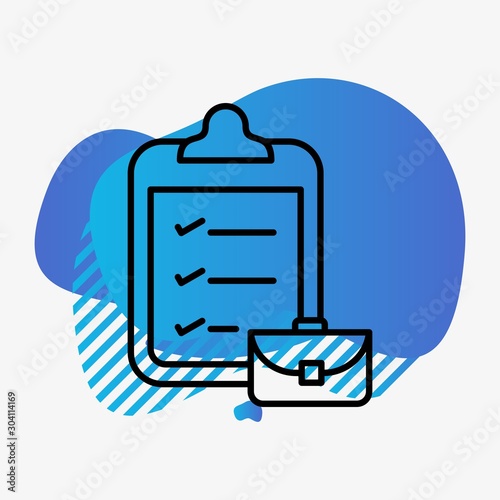  packing list Icon Isolated On Abstract Background