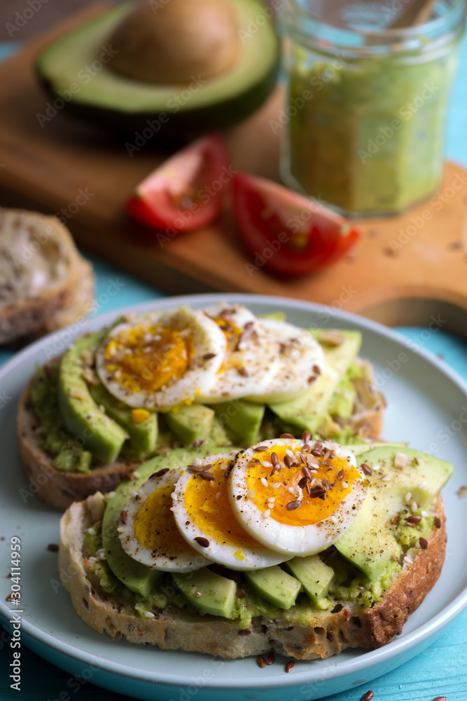 toast with avocado and egg toast with avocado and egg