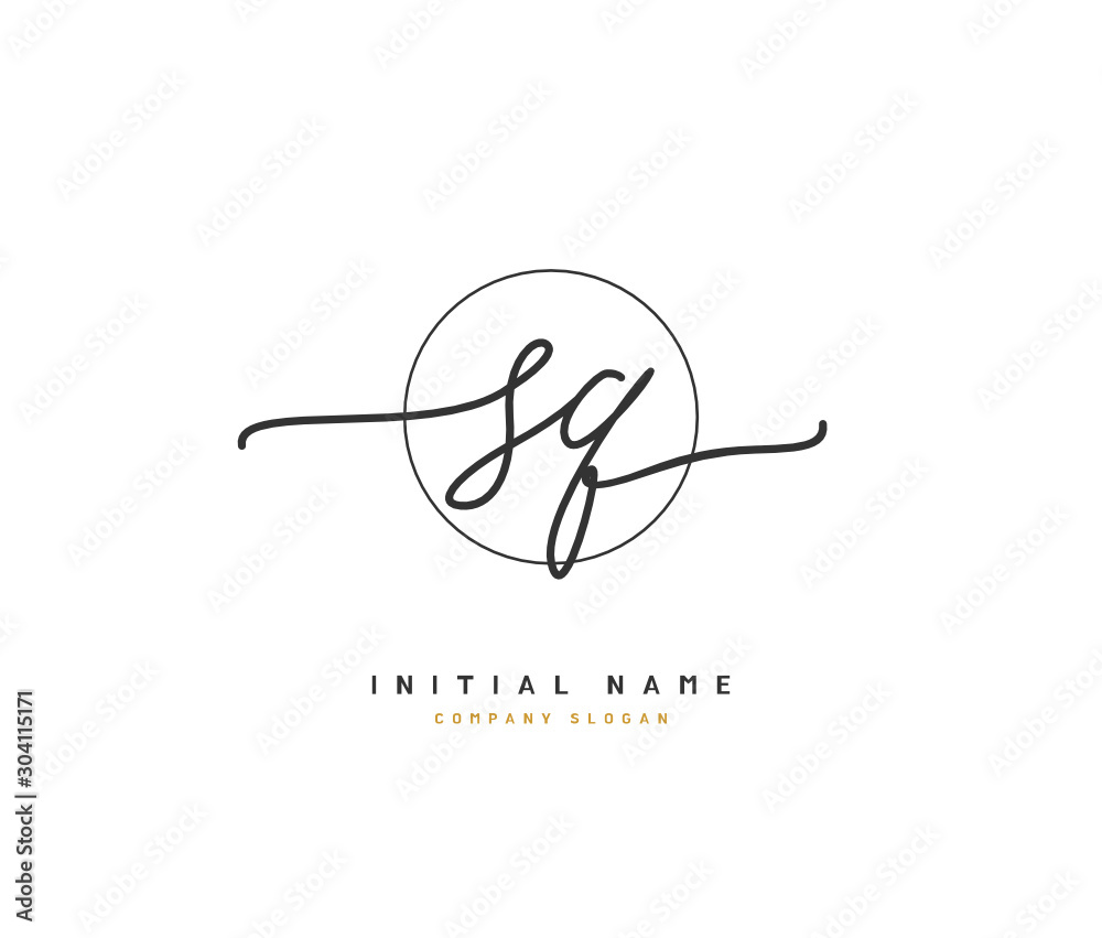 S Q SQ Beauty vector initial logo, handwriting logo of initial signature, wedding, fashion, jewerly, boutique, floral and botanical with creative template for any company or business. S Q SQ Beauty vector initial logo, handwriting logo of initial signature, wedding, fashion, jewerly, boutique, floral and botanical with creative template for any company or business.