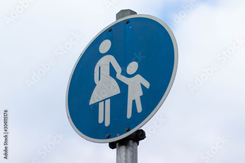 German pedestrian path / pedestrians only sign