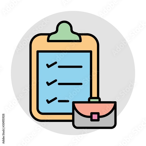  packing list Icon Isolated On Abstract Background