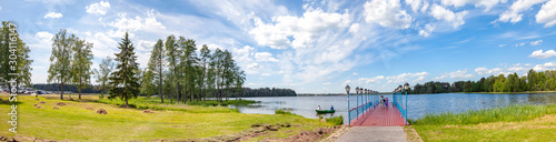 Berth on the Valdai Lake. Panorama