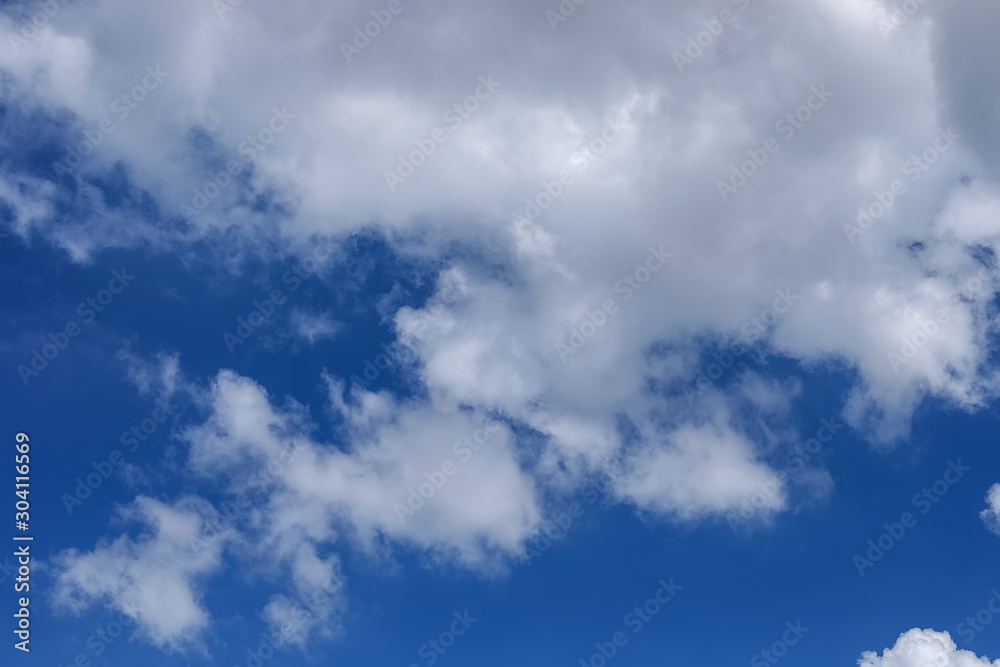 blue sky and white clouds