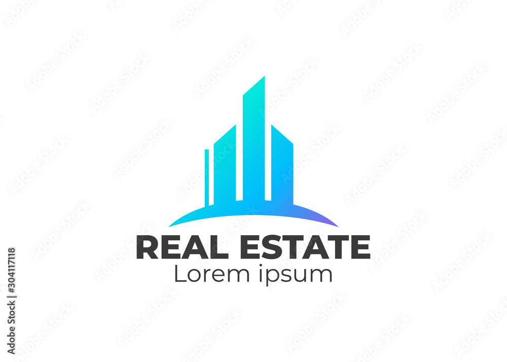 Real Estate, Building and Construction Logo Vector Design. Logo real estate set