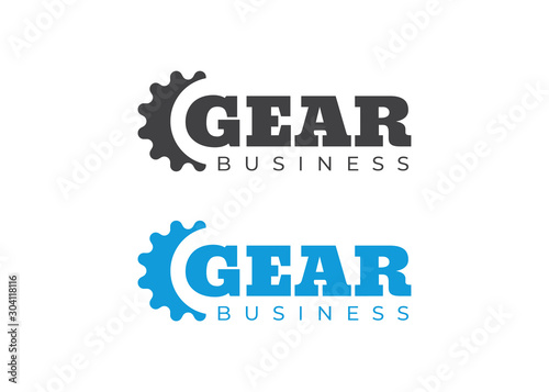 Gear logo design vector. Cog vector logo. Engineering wheel creative logotype