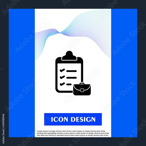 packing list Icon Isolated On Abstract Background