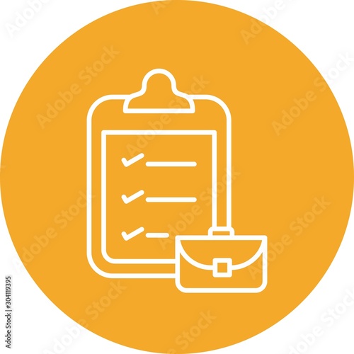  packing list Icon Isolated On Abstract Background