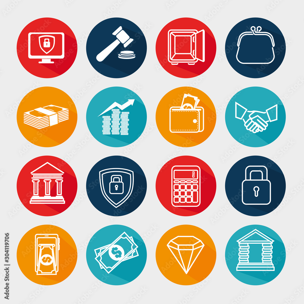 bundle of business set icons vector illustration design bundle of business set icons vector illustration design