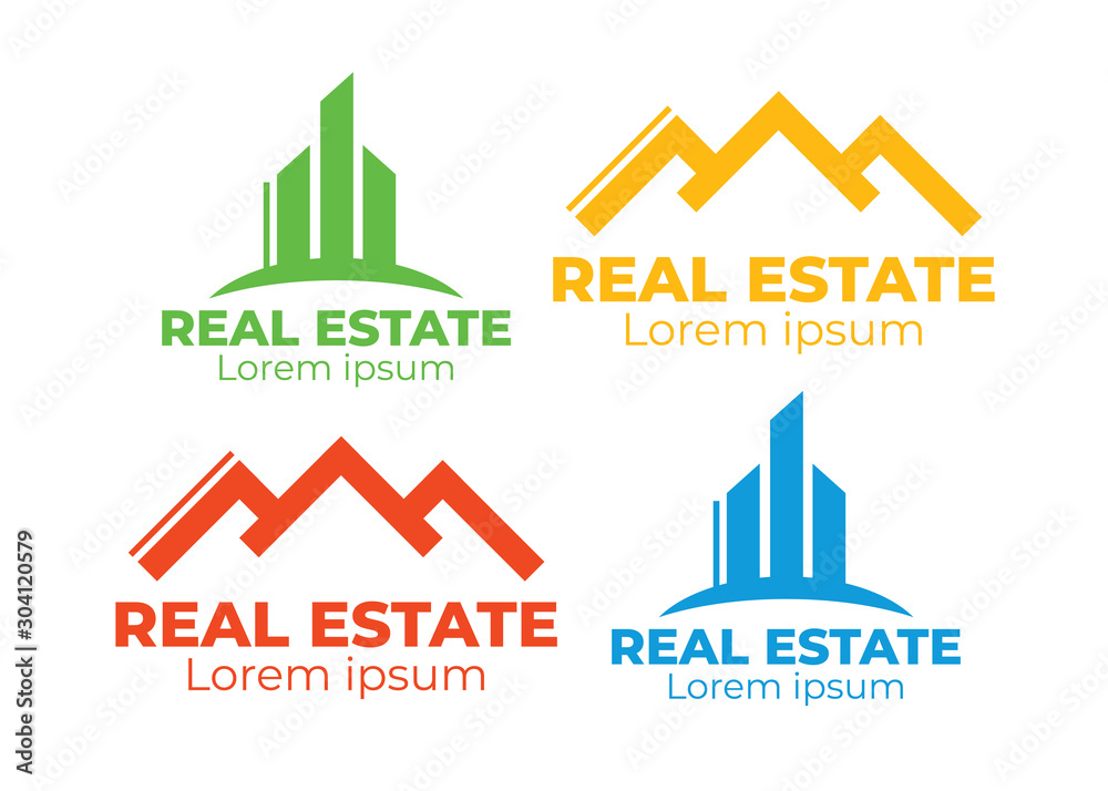 Logo of group homes or real estate. Real Estate, Building and Construction Logo Vector Design