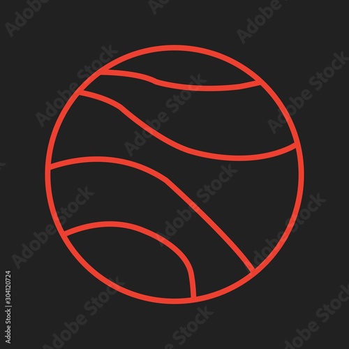 Venus Icon Isolated On Abstract Background