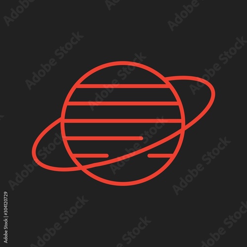 Uranus Icon Isolated On Abstract Background