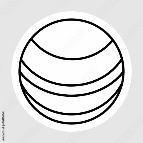 Neptune Icon Isolated On Abstract Background