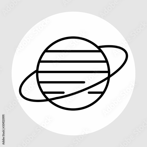 Uranus Icon Isolated On Abstract Background