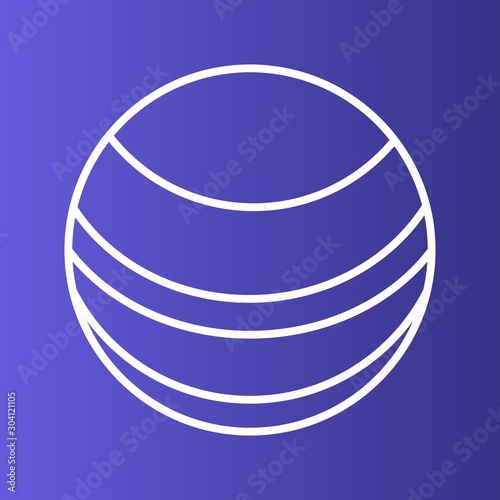 Neptune Icon Isolated On Abstract Background