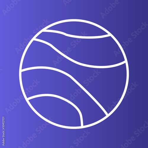 Venus Icon Isolated On Abstract Background