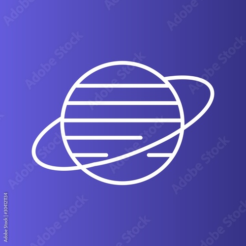 Uranus Icon Isolated On Abstract Background