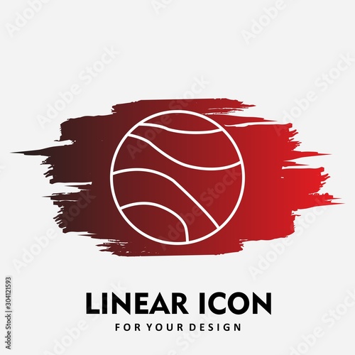 Venus Icon Isolated On Abstract Background