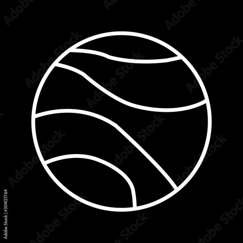 Venus Icon Isolated On Abstract Background