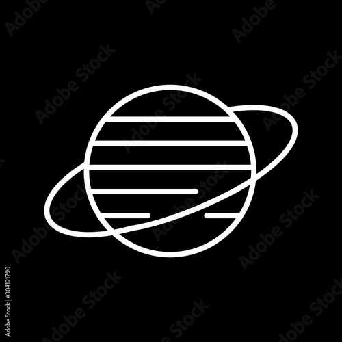 Uranus Icon Isolated On Abstract Background