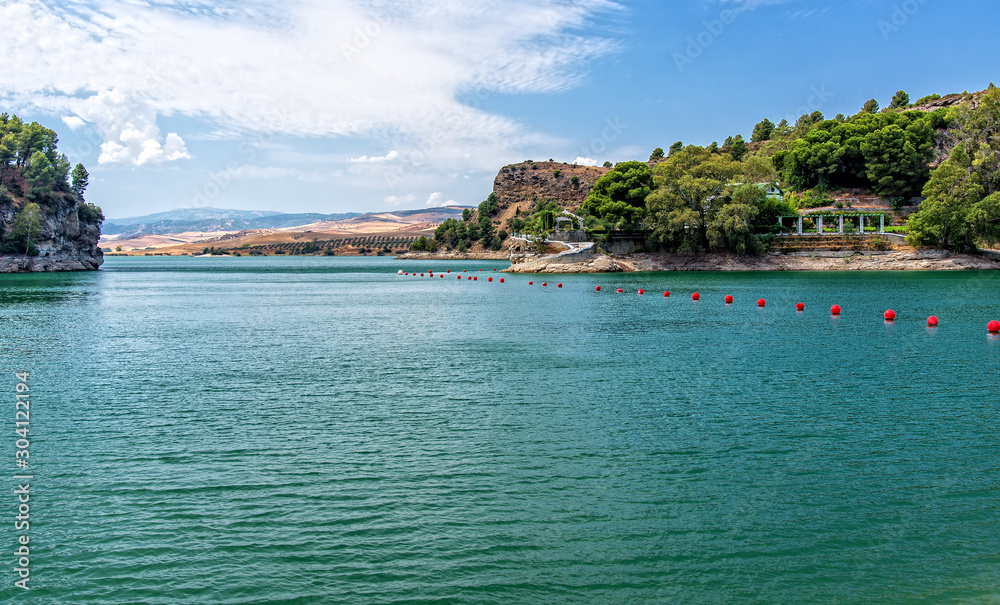 Naklejka premium Embalse conde de Guadalhorce bei Caminito del Rey