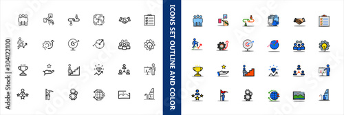 Set of  business website vector icons. 