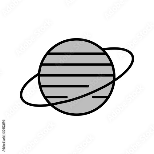 Uranus Icon Isolated On Abstract Background
