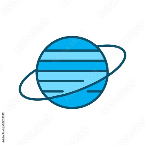 Uranus Icon Isolated On Abstract Background