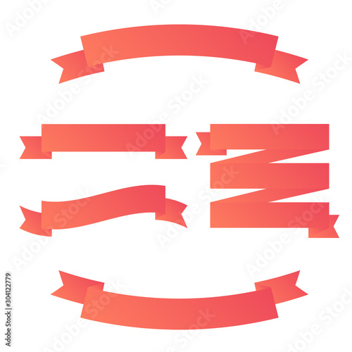Free Download Ribbon banner flat. Ribbons banners vector isolated. Blue ribbons set - GFXLoad