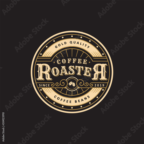 vintage badges coffee shop, emblems and logo