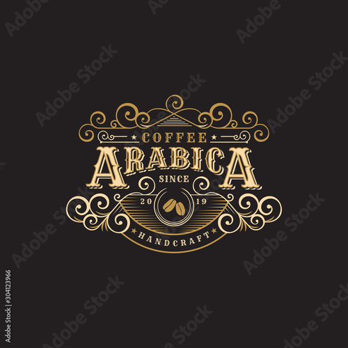 vintage badges coffee shop, emblems and logo