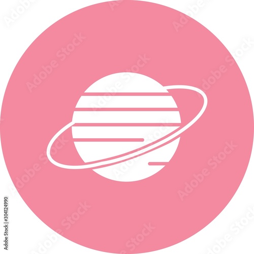 Uranus Icon Isolated On Abstract Background