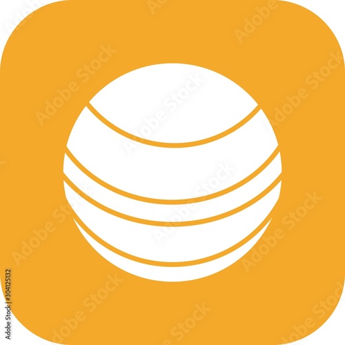 Neptune Icon Isolated On Abstract Background