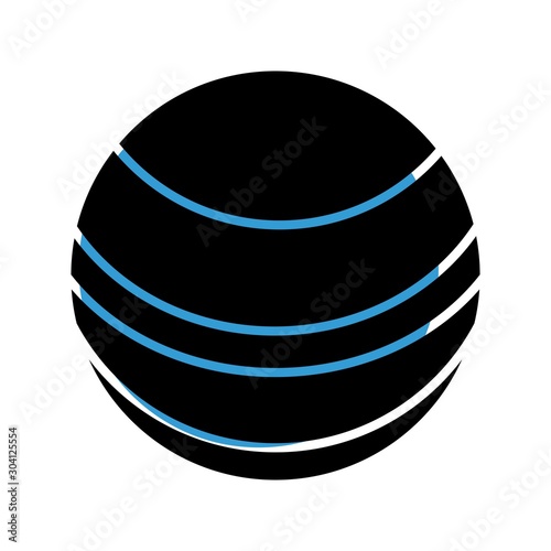 Neptune Icon Isolated On Abstract Background