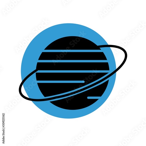 Uranus Icon Isolated On Abstract Background