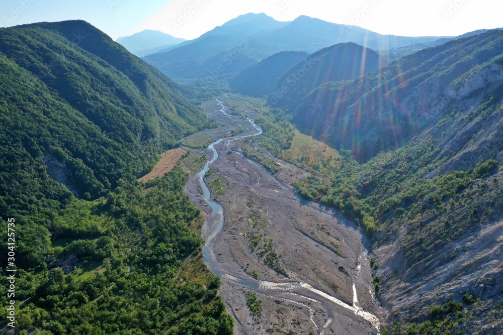 The area of the Triassic Gypsum extends for about 10 km along the upper valley of the Secchia river between the Castelnovo ne' Monti and Villa Minozzo in the province of Reggio Emilia, Italy