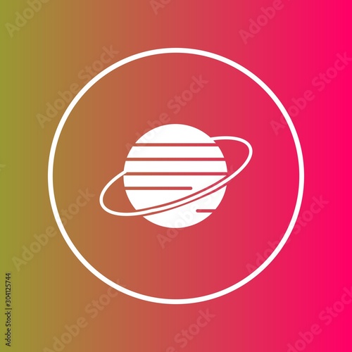 Uranus Icon Isolated On Abstract Background