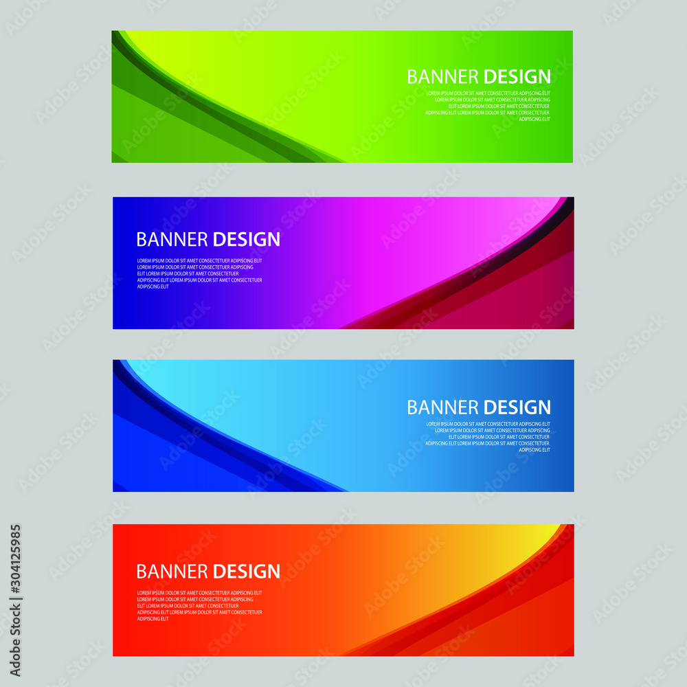 Vector Abstract design banner web template Vector Abstract design banner web template