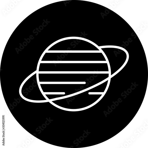 Uranus Icon Isolated On Abstract Background