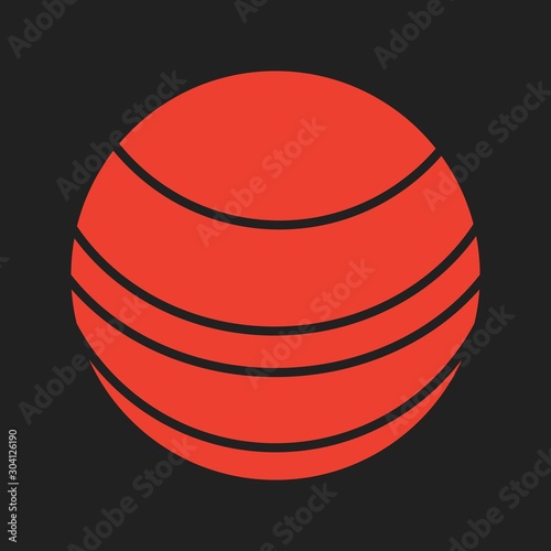 Neptune Icon Isolated On Abstract Background