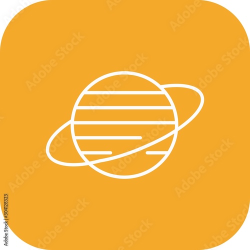 Uranus Icon Isolated On Abstract Background