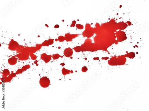 blood drops on white background