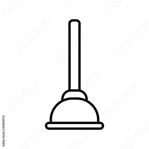  Plunger Icon Isolated On Abstract Background