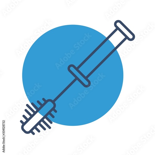  Toilet Brush Icon Isolated On Abstract Background