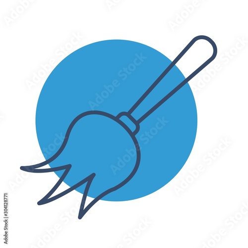Duster Icon Isolated On Abstract Background
