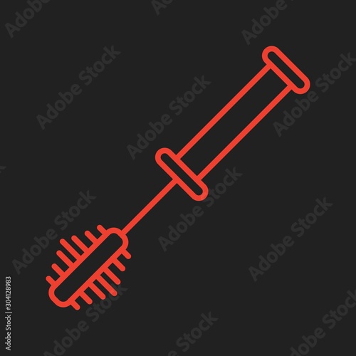  Toilet Brush Icon Isolated On Abstract Background