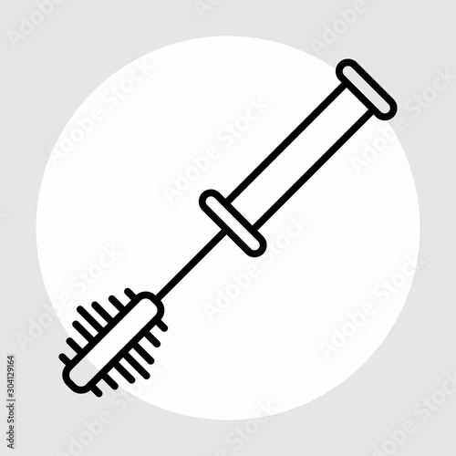  Toilet Brush Icon Isolated On Abstract Background